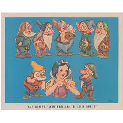 Snow White and the Seven Dwarfs publicity lithograph from Snow White and the Seven Dwarfs