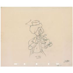 Harpo Marx production drawing from Mother Goose Goes Hollywood