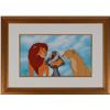 Image 1 : Simba, Nala, Rafiki, and Newborn limited edition cel from The Lion King