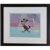 Image 1 : Huckleberry Hound production cel and production background from The Huckleberry Hound Show