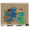 Image 1 : Scooby-Doo, Scooby-Dum, Dynomutt, Blue Falcon, Captain Caveman, and the Teen Angels production cels 