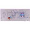 Image 1 : Smurfs production cels and matching layout drawings from a Smurfberry Crunch Cereal Commercial