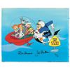 Image 1 : George, Jane, Elroy, Judy, and Astro limited edition cel and background from The Jetsons