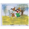 Image 1 : Snoopy and Peppermint Patty production cel from It’s a Mystery, Charlie Brown