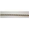 Image 2 : 10 K YELLOW GOLD DIAMOND TENNIS BRACELET APPROXIMATELY 1/2 CT TOTAL DIAMOND