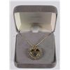 Image 2 : 14 K YELLOW GOLD DIAMOND HEART NECKLACE WITH 20" 14 K YELLOW GOLD CHAIN. 44
