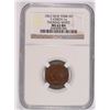 Image 1 : 1863 THOMAS WHITE NY CIVIL WAR STORE TOKEN F-630CH-1A NGC MS 63 BN