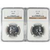 Image 1 : 2-1961 FRANKLIN HALF DOLLARS NGC PROOF 67 SUPERB!