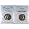 Image 1 : 2-1963 FRANKLIN HALF DOLLARS PCGS PROOF 67 SUPERB!