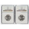 Image 1 : 2-1945 WASHINGTON QUARTERS NGC MS65 GEMS