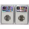Image 2 : 2-1945 WASHINGTON QUARTERS NGC MS65 GEMS