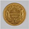 Image 2 : 1873 CLOSED 3 $1 GOLD XF