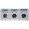Image 1 : ( 3 ) PCGS GRADED PROOF 1962 FRANKLIN HALF DOLLARS: 2 PR-64, 1 PR-65