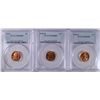 Image 1 : 3-PCGS GRADED LINCOLN CENT: 1934 MS-65 RED, 1938-D MS-66 RED & 1942-S MS-66 RED