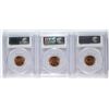 Image 2 : LOT OF ( 3 ) LINCOLN CENTS PCGS GRADED MS-66 RED: 1944, 53-D & 56-D