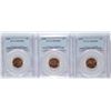 Image 1 : ( 3 ) 1949 LINCOLN CENTS, PCGS MS-65 RED  TOUGH DATE TO FIND NICE!
