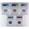 Image 2 : Lot of 5 - Jefferson Nickels PCGS-MS 65  '40, '41, '42S, '43P, '45S