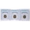 Image 1 : (3) 1941 Jefferson Nickels PCGS MS-65 FS Tough