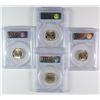 Image 2 : (2) 1944-D PCGS MS-66 & (2) 1945-P PCGS MS-65  SILVER JEFFERSON NICKELS