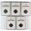 Image 1 : ( 5 ) 1963 JEFFERSON NICKELS, NGC PF-67