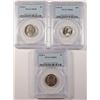 Image 1 : 3-PCGS GRADED COINS: (2) 1938-S JEFFERSON NICKELS & 1949-D ROOSEVELT DIME MS-66