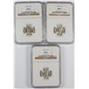 Image 1 : ( 3 ) 1945 MERCURY DIMES: (2)  NGC MS-65 & (1)  NGC MS-66