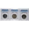 Image 1 : 1961, 62 & 1963 FRANKLIN HALF DOLLARS, PCGS PR-65