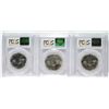 Image 2 : 1961, 62 & 1963 FRANKLIN HALF DOLLARS, PCGS PR-65