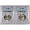 Image 1 : 1954 & 1954-S FRANKLIN HALF DOLLARS, PCGS MS-64