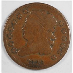 1829 HALF CENT F/VF