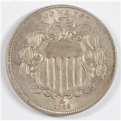 1866 (WITH RAYS) SHIELD NICKEL CH BU