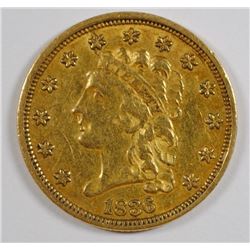 1836 $2.5 GOLD CLASSIC HEAD XF