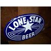 Image 1 : 1940s Lone Star Beer Lightning Bolt Porcelain Sign, High Grade! We Will Ship This Item!
