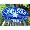 Image 2 : 1940s Lone Star Beer Lightning Bolt Porcelain Sign, High Grade! We Will Ship This Item!