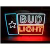 Image 1 : Bud Light Flag of Texas NEON Sign, 29"x18", Good Old Sign, NO SHIPPING, PICK UP ONLY