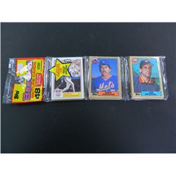 (2) Two 1987 Topps Baseball Rack Packs, 48 cards per pack plus one Special Card, Unopened