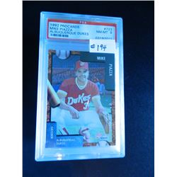 1992 ProCards #723 Mike Piazza Albuquerque Dukes, PSA Graded NM-MT 8, Minor League Rookie Card!