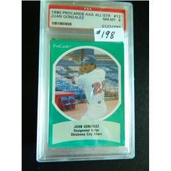 1990 ProCards AAA All-Star #12, Juan Gonzales, OKC 89ers, Minors, DH, PSA GRADED NM-MT 8