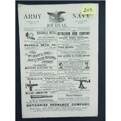 1893-1895 Army Navy Journal, New York. 20 pages. Awesome! 15 cents. Guaranteed Authentic!