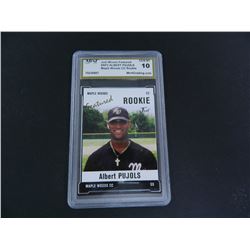 2004 Just Minors #AP2 Albert Pujols Maple Woods CC Rookie, MGS Graded Gem Mint 10