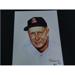 Red Schoendienst 8"x10" print by Ron Lewis, Limited to 5000, each print is #d