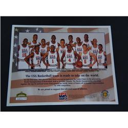 8.5" x11" 1994 USA Basketball Team Photo, Upper Deck Authenticated, Only 35,000 Printed, each is #'d