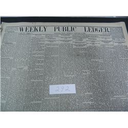 Weekly Public Ledger (Memphis, Tenn.) from 1885-1886, Guaranteed Old!