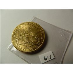 Gold 1904-S $20 Liberty Head Double Eagle, Pre-'33 Gold from Austin, Texas Estate, AGW=.9675 ounce