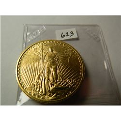 Gold 1910 $20 Saint-Gaudens Double Eagle, AGW=.9675 ounce, Austin, Texas Estate Gold Hoard