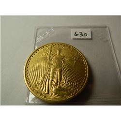 Gold 1915 $20 Saint-Gaudens Double Eagle, AGW=.9675 ounce, Austin, Texas Estate Gold Hoard