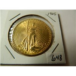 Gold 1925 $20 Saint-Gaudens Double Eagle, AGW=.9675 ounce, Pre-'33 Gold from Austin, Texas Estate