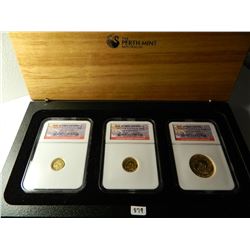 Gold 2008 Australia Dolphin Set: ALL NGC PF70 UCAM, AGW= .64 Ounce Gold for the set. Nice!