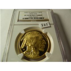 Gold 2006-W $50 U.S. Buffalo, NGC PF70 UCAM, One Ounce Fine Gold