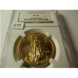 2008 Gold $50 U.S. Eagle, NGC MS69, One Ounce Fine Gold